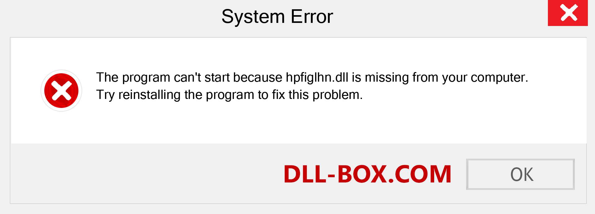  hpfiglhn.dll file is missing?. Download for Windows 7, 8, 10 - Fix  hpfiglhn dll Missing Error on Windows, photos, images